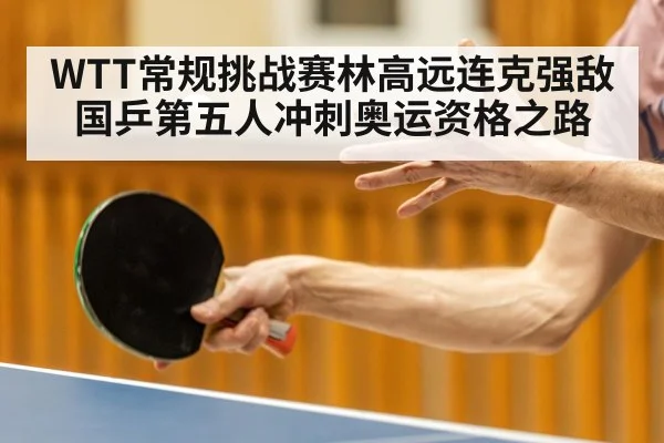 WTT常规挑战赛林高远连克强敌 国乒第五人冲刺奥运资格之路
